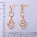 2018 hot sale CZ zircon crystal stone earrings gold plated fashion earring